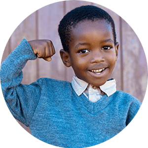 Young boy with muscles private ESL Seattle tutoring